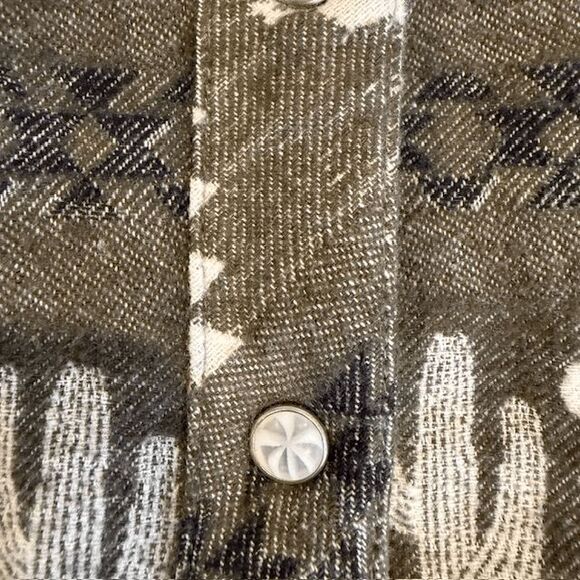 Outback Trading Co Fay Pearl Snap Blanket Shirt Olive Green Western Size Small - Picture 9 of 16